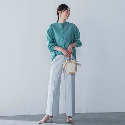 シェルタリングピケドライワイドパンツ≪吸汗速乾／透け防止／洗濯機で洗える≫