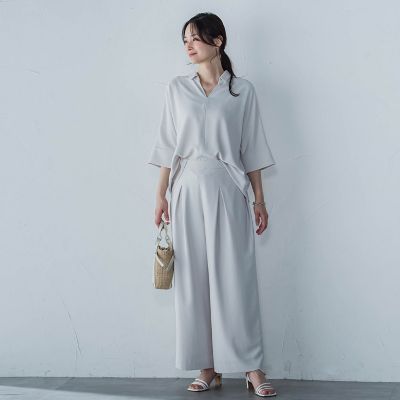 【一部店舗限定販売】キレイ×リラックス　ガウチョパンツ≪接触冷感／ＵＶ／洗濯機で洗える≫
