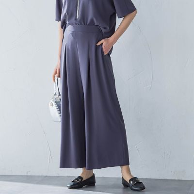 【一部店舗限定販売】キレイ×リラックス　ガウチョパンツ≪接触冷感／ＵＶ／洗濯機で洗える≫