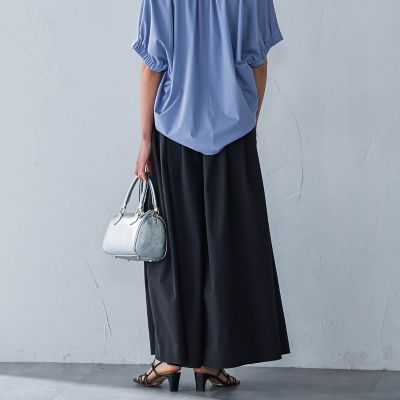【晴れ軽】撥水ＵＶワイドパンツ≪ＵＶ／接触冷感／撥水性／洗濯機で洗える≫
