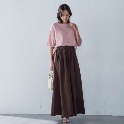【晴れ軽】撥水ＵＶワイドパンツ≪ＵＶ／接触冷感／撥水性／洗濯機で洗える≫