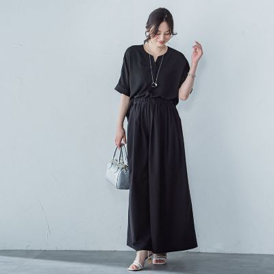 【晴れ軽】撥水ＵＶワイドパンツ≪ＵＶ／接触冷感／撥水性／洗濯機で洗える≫