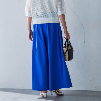 【晴れ軽】撥水ＵＶワイドパンツ≪ＵＶ／接触冷感／撥水性／洗濯機で洗える≫