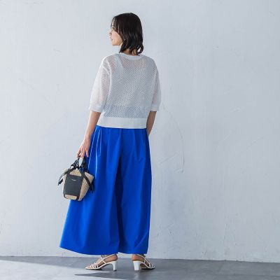 【晴れ軽】撥水ＵＶワイドパンツ≪ＵＶ／接触冷感／撥水性／洗濯機で洗える≫