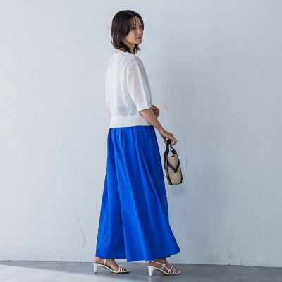 【晴れ軽】撥水ＵＶワイドパンツ≪ＵＶ／接触冷感／撥水性／洗濯機で洗える≫