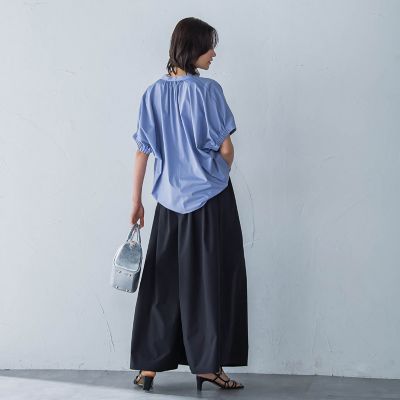 【晴れ軽】撥水ＵＶワイドパンツ≪ＵＶ／接触冷感／撥水性／洗濯機で洗える≫