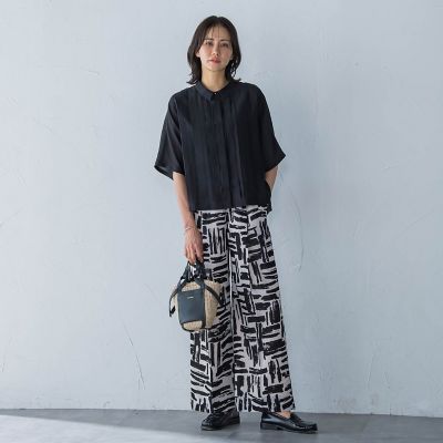 エムズグレイシー　プリントパンツ 麻調ボイルプリントパンツ≪洗濯機で洗える≫ | LAUTREAMONT