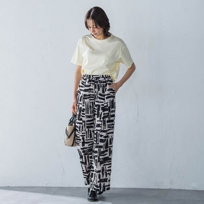 麻調ボイルプリントパンツ≪洗濯機で洗える≫ | LAUTREAMONT (Women