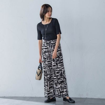 エムズグレイシー　プリントパンツ ドット柄シアーパンツ | msgracy