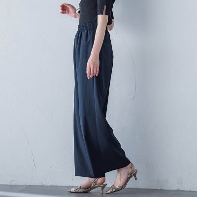 【ＷＥＢ限定】フィルムストライプイージーパンツ　≪手洗い可能≫