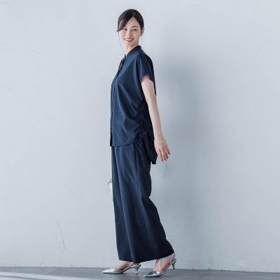 【ＷＥＢ限定】フィルムストライプイージーパンツ　≪手洗い可能≫