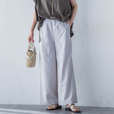 【ＷＥＢ限定】フィルムストライプイージーパンツ　≪手洗い可能≫
