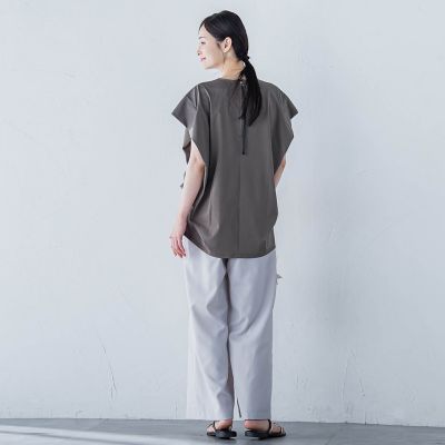 【ＷＥＢ限定】フィルムストライプイージーパンツ　≪手洗い可能≫