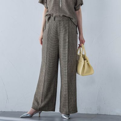 ＜LAUTREAMONT (Women)＞エアブリーズストレートワイドパンツ≪洗濯機で洗える≫