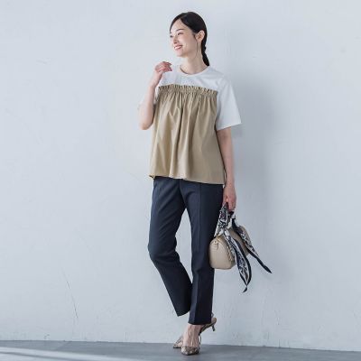 シェルタリングドライオックステーパードパンツ≪洗濯機で洗える≫