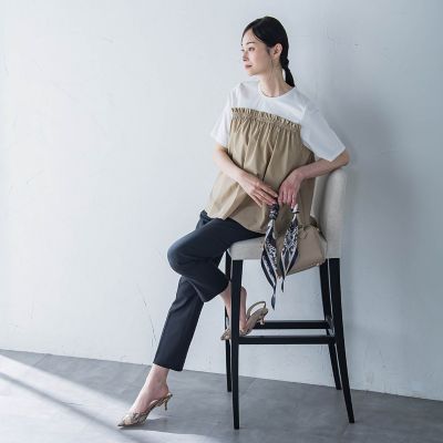 シェルタリングドライオックステーパードパンツ≪洗濯機で洗える≫