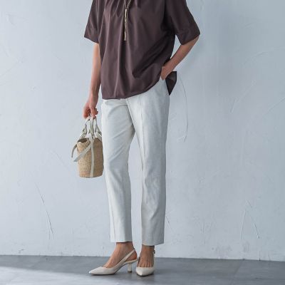 シェルタリングドライオックステーパードパンツ≪洗濯機で洗える≫