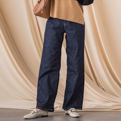 【ＪＡＰＡＮ　ＢＬＵＥ　ＪＥＡＮＳ】デニムワイドパンツ≪洗濯機で洗える≫