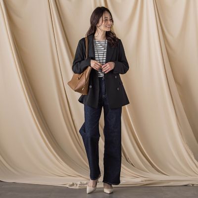 【ＪＡＰＡＮ　ＢＬＵＥ　ＪＥＡＮＳ】デニムワイドパンツ≪洗濯機で洗える≫