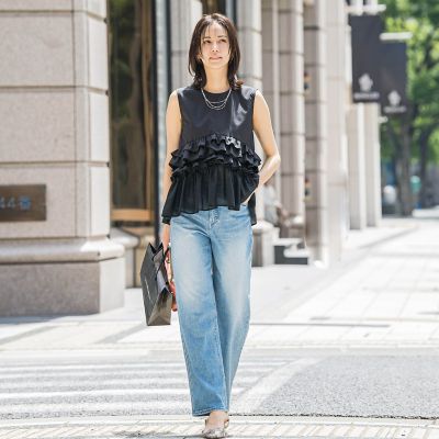 LAUTREAMONT (Women)/ロートレアモン 【ＪＡＰＡＮ　ＢＬＵＥ　ＪＥＡＮＳ】デニムワイドパンツ≪洗濯機で洗える≫