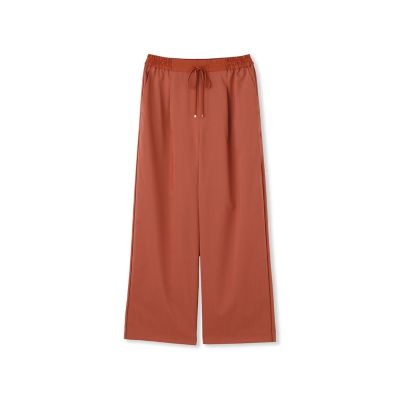 サテンコードワイドパンツ≪セットアップ対応／洗濯機で洗える≫