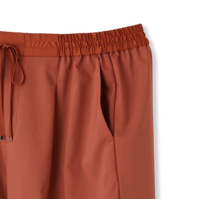 サテンコードワイドパンツ≪セットアップ対応／洗濯機で洗える≫