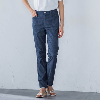 ＜LAUTREAMONT (Women)＞ハイパーストレッチデニムライクパンツ≪洗濯機で洗える≫