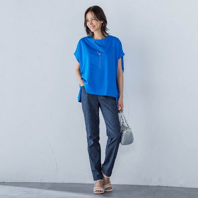 ハイパーストレッチデニムライクパンツ≪洗濯機で洗える