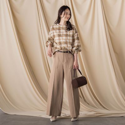 タックレスワイドチノパンツ≪洗濯機で洗える≫ | LAUTREAMONT (Women