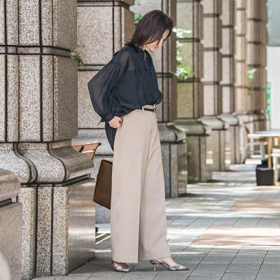 タックレスワイドチノパンツ≪洗濯機で洗える≫ | LAUTREAMONT (Women