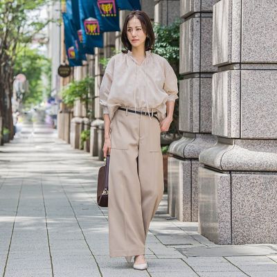 タックレスワイドチノパンツ≪洗濯機で洗える≫ | LAUTREAMONT (Women