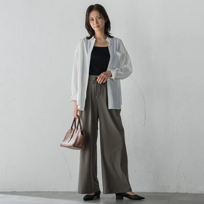 WEB限定】Active Beautyワイドパンツ≪洗濯機で洗える