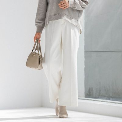 LAUTREAMONT (Women)/ロートレアモン 両面起毛ワイドパンツ&#8810;WEB限定13号/洗える/セットアップ対応&#8811; 02オフホワイト パンツ・ズボン【三越伊勢丹/公式】