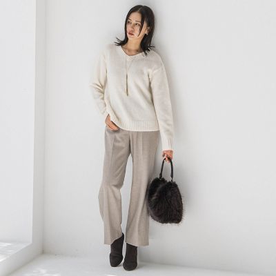 LAUTREAMONT (Women)/ロートレアモン 両面起毛ワイドパンツ&#8810;WEB限定13号/洗える/セットアップ対応&#8811; 12ベージュ パンツ・ズボン【三越伊勢丹/公式】