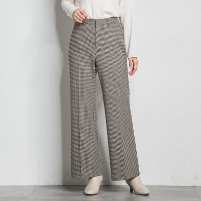 LAUTREAMONT (Women)/ロートレアモン 両面起毛ワイドパンツ&#8810;WEB限定13号/洗える/セットアップ対応&#8811; 30チェック(ブラウン) パンツ・ズボン【三越伊勢丹/公式】