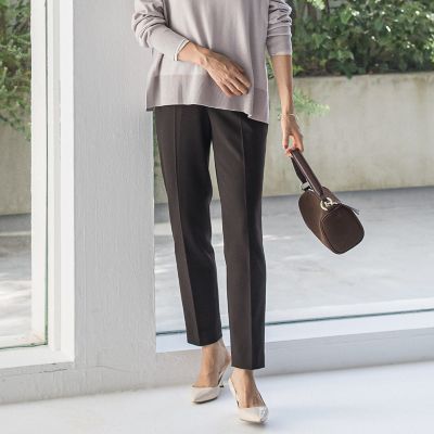 LAUTREAMONT (Women)/ロートレアモン 両面起毛テーパードパンツ&#8810;13号あり/洗える/セットアップ対応&#8811; 10ブラウン パンツ・ズボン【三越伊勢丹/公式】