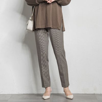 LAUTREAMONT (Women)/ロートレアモン 両面起毛テーパードパンツ&#8810;13号あり/洗える/セットアップ対応&#8811; 30チェック(ブラウン) パンツ・ズボン【三越伊勢丹/公式】