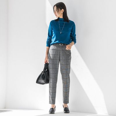 LAUTREAMONT (Women)/ロートレアモン 両面起毛テーパードパンツ&#8810;13号あり/洗える/セットアップ対応&#8811; 40チェック(グレー) パンツ・ズボン【三越伊勢丹/公式】