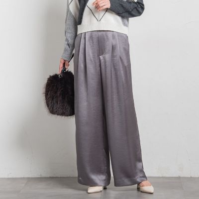 LAUTREAMONT (Women)/ロートレアモン カリーヌサテンパンツ&#8810;洗える&#8811; 20チャコールグレー パンツ・ズボン【三越伊勢丹/公式】