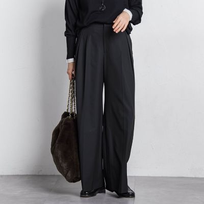 LAUTREAMONT (Women)/ロートレアモン ライトウェイトストレッチワイドパンツ&#8810;洗える&#8811; 04ブラック パンツ・ズボン【三越伊勢丹/公式】