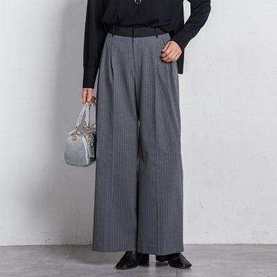 ＜LAUTREAMONT (Women)＞ライトウェイトストレッチワイドパンツ≪洗える≫