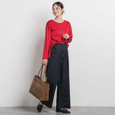 WEB限定】365デニムパンツ ワイドシルエット≪洗える