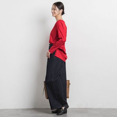 WEB限定】365デニムパンツ ワイドシルエット≪洗える
