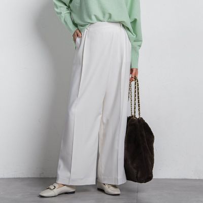 ＜LAUTREAMONT (Women)＞ソフィーツイルストレッチワイドパンツ　≪洗える≫