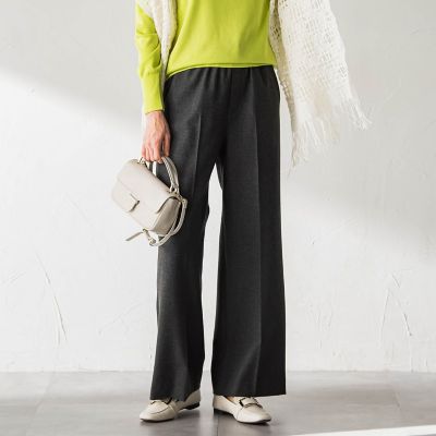 ＜LAUTREAMONT (Women)＞両面起毛ドロストワイドパンツ