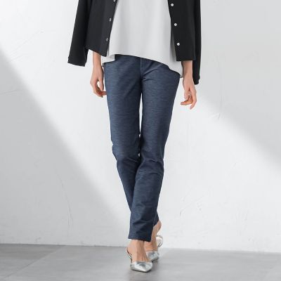 ＜LAUTREAMONT (Women)＞【ＷＥＢ限定】名品デニムジャージライトパンツ≪ストレッチ／１１号あり≫