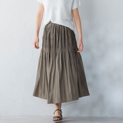 ＜LAUTREAMONT (Women)＞マジョリカプリーツスカート≪シワになりにくい／洗える≫