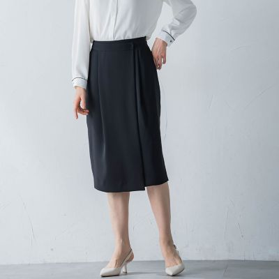 ＜LAUTREAMONT (Women)＞ライトダブルクロススカート≪セットアップ対応／洗える≫