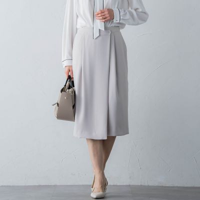 【SALE】LAUTREAMONT (Women)/ロートレアモン ライトダブルクロススカート&#8810;セットアップ対応/洗える&#8811; 12ベージュ ひざ丈スカート【三越伊勢丹/公式】