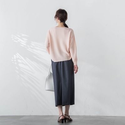 ハイウエストナロースカート≪洗える／シワになりにくい≫